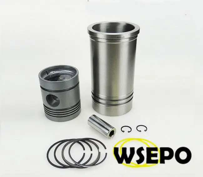 

OEM Quality! Cylinder Liner/Sleeve+Piston Kit(6PC Kit)for S195 Swirl Chamber Model 4 Stroke Small Water Cooled Diesel Engine