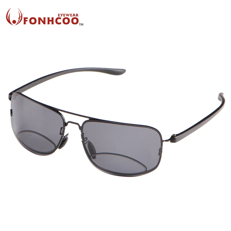 

FONHCOO Bifocal Reading Glasses Unisex Diopter Glasses Male Polarized Sunglasses Presbyopic Eyeglasses +1.0+2.0+2.5+3.0