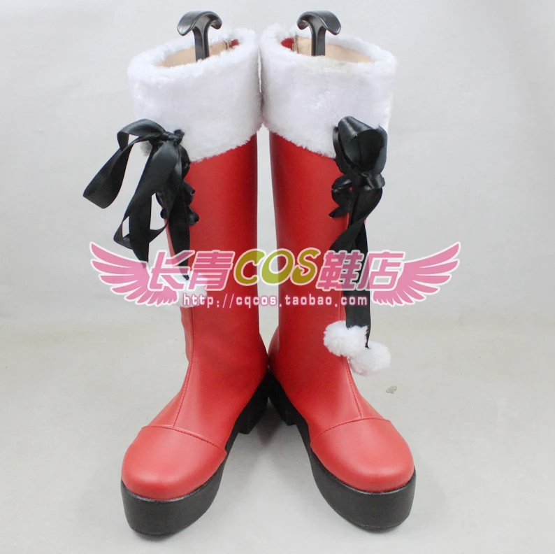 

Date A Live Tokisaki Kurumi Red Halloween Version Cosplay Shoes Boots C006