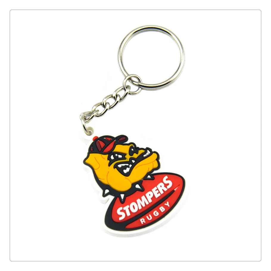 Hot Dog Design Schlüsselanhänger aus weichem PVC zur Verwendung als Werbegeschenk – Detail 2