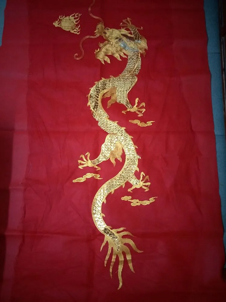 Super-sized Golden Dragon Applique Embroidery Patch Applique DIY Lace Clothing Accessory