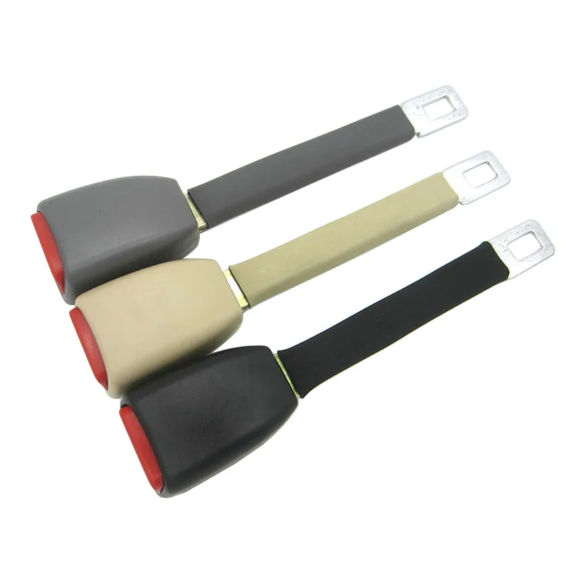 E24 3\' 8\' 10\' Rigid Car Seat Belt Extension Auto Belts Extender For Cars Seatblet Clip Extenders - Black Beige Gray