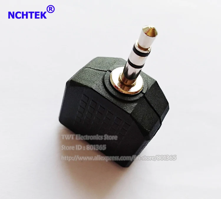 

NCHTEK Y Audio Adapter, 3.5mm male to Dual 3.5mm female ,2-way 3.5mm Stereo Splitter/Free shipping/30PCS