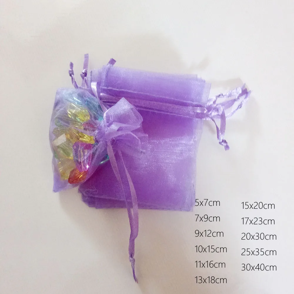 

1000pcs Violet Gift Bags For Jewelry Bags And Packaging Organza Bag Drawstring Bag Wedding/Woman Travel Storage Display Pouches