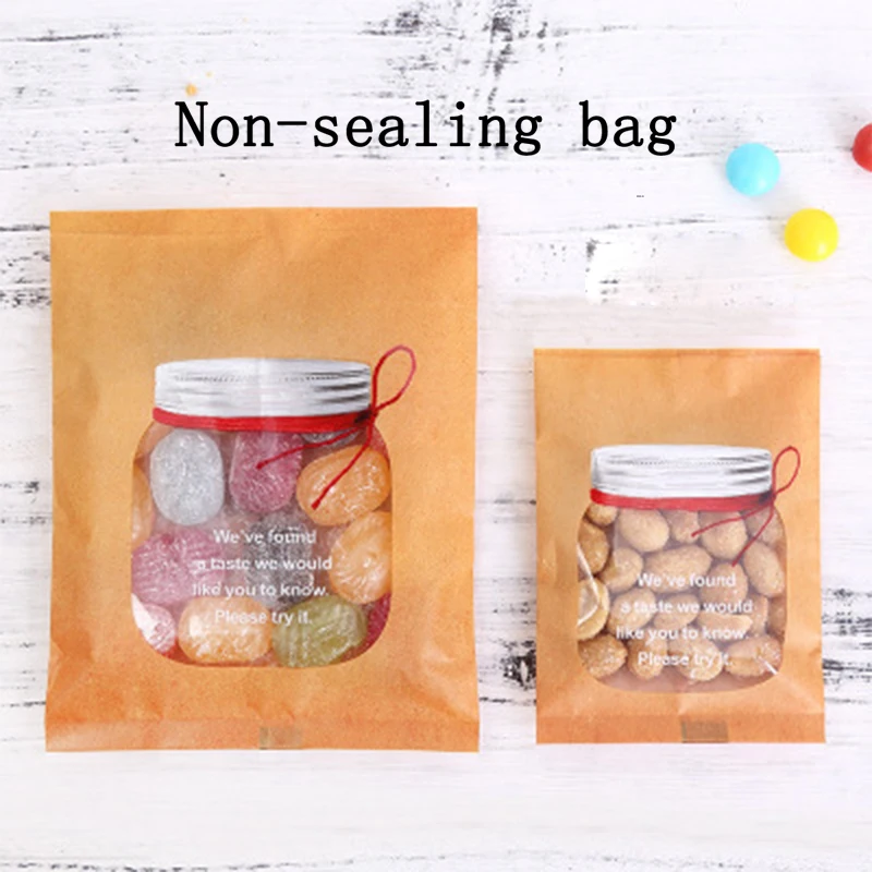 15/50 Mason Bottles Bags Nuts Candy Cookies Bread Baking Bag Seal Fresh Food Storage Bag Snacks Zipper Sealed Kitchen Organizer