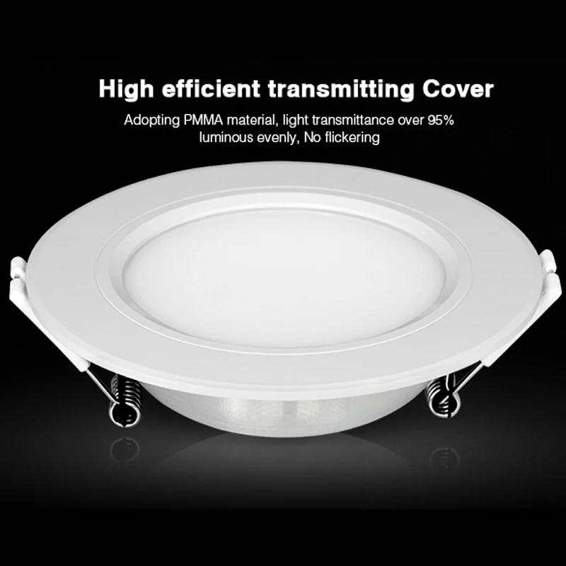 FUT068 6W Rgb + Cct Led Downlight AC100-240V Ronde Smart Led Panel Light Dimbare Compatibel App/2.4G hz Rf FUT092 Afstandsbediening