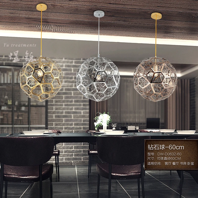 American retro Pendant Lights diamond ball  wind coffee bar restaurant industry creative  personalized Pendant lamp single GY247