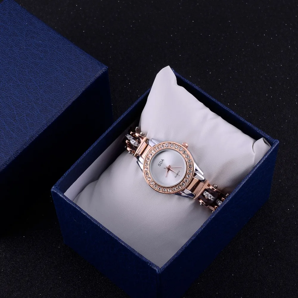 SDA New Design for Women Lady and Girl Giving Fashion Youth Romantic 316l Stainless Steel Japanese Movement Quartz Watches W100