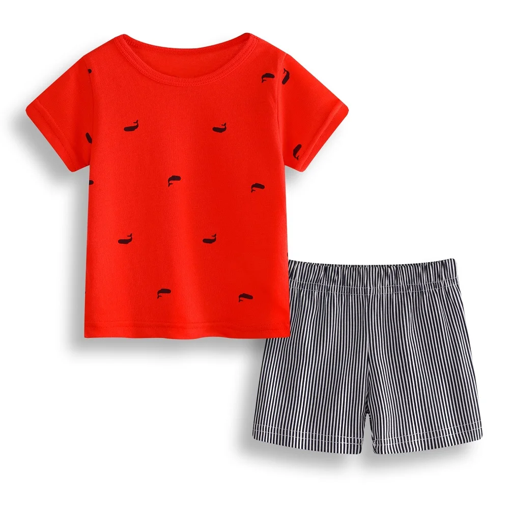 Fashion Baby Clothes Set Whale 100% Cotton Newborn T-Shirts Hot Shorts Pant Boys Clothing 2-Pieces Suit Outfits Infant Tracksuit