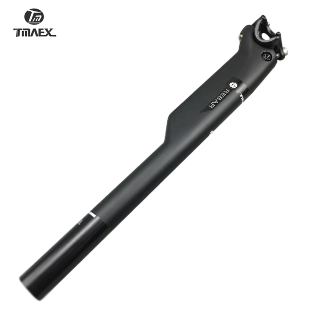 TAMEX-Black Matte Carbon Seatpost, 27.2mm Seattube, Road and MTB Bike Seattube, Breaking Wind Seat Post, 27.2mm, 30.8mm, 31.6mm