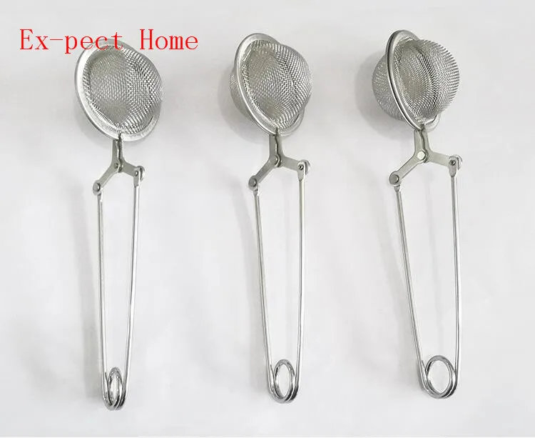 200pcs/lot 4.5cm Stainless Steel Handle Tea Infuser Tea Sticks Sphere Mesh Tea Strainer Tea Balls