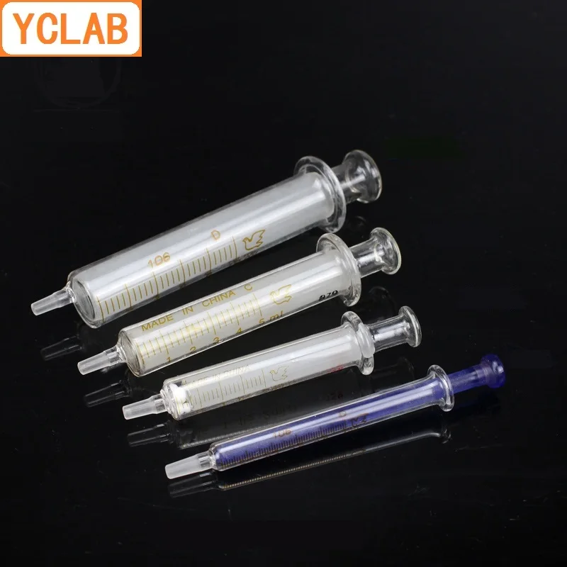 YCLAB 20mL Glass Syringe Injector Ink Sampler with Needle Laboratory Chemistry Equipment