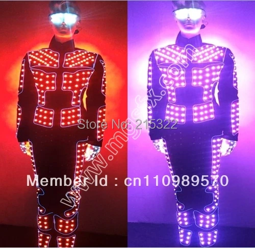 

LED dance Costume / LED Robot / LED Suits / light up dance suit / LED Light suit