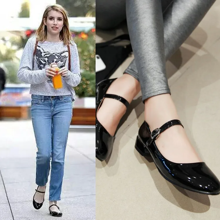 women casual flat shoes quality fashion lady sexy round toe spring autumn big size footwear hot sale EUR size 32-43 740-1