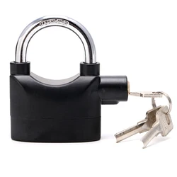 Waterproof Siren Alarm Padlock Alarm Lock for Motorcycle Short Beam Bike Bicycle