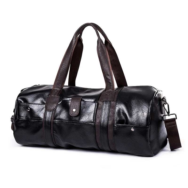 Brand Vintage Retro Leather Men Travel Bag Casual Luggage Overnight Handbag Designers Large Capacity Duffle Bag Male Weekend Bag