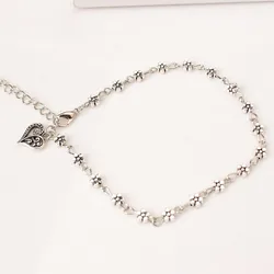 2018 New Fashion Exquisite Ankle Chain Tibetan Silver Hollow Mahogany Heart Woman Plum Blossom Ankle Cheap Marketing