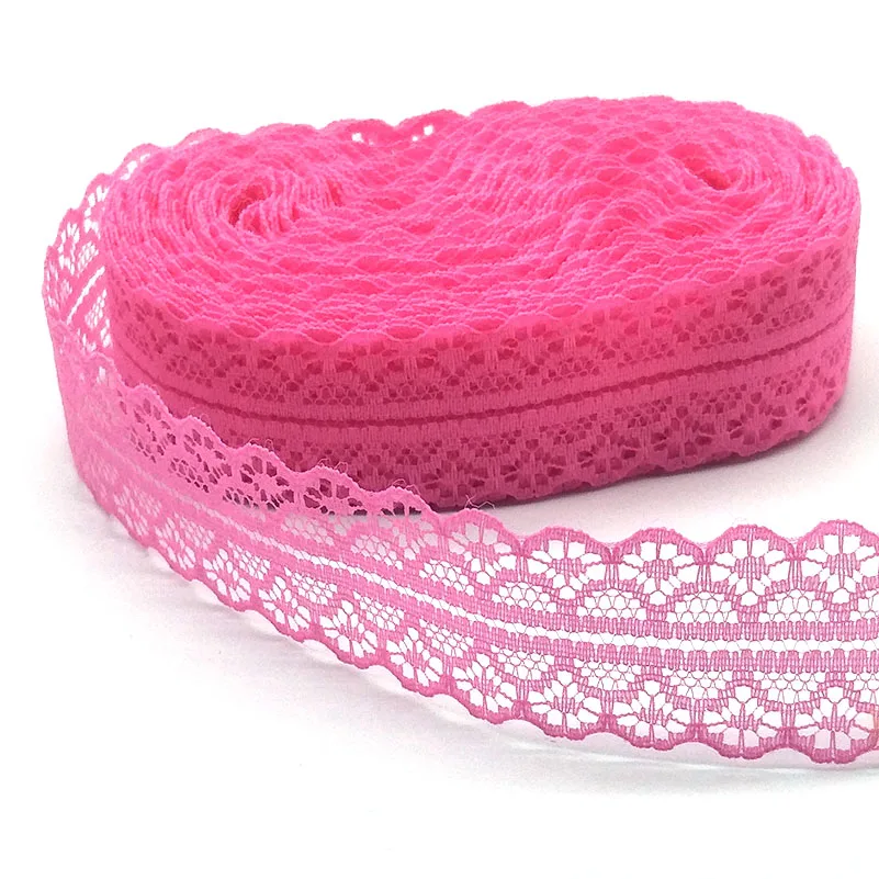 High quality 10 Yards Lace Ribbon Tape Width 28MM Trim Fabric DIY Embroidered Net Cord For Sewing Decoration African Lace Fabric