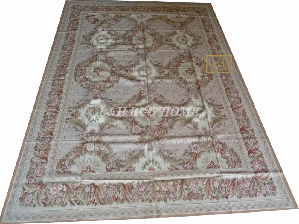 

Free shipping 8'X10' French Aubusson weave rugs handmade aubusson carpets