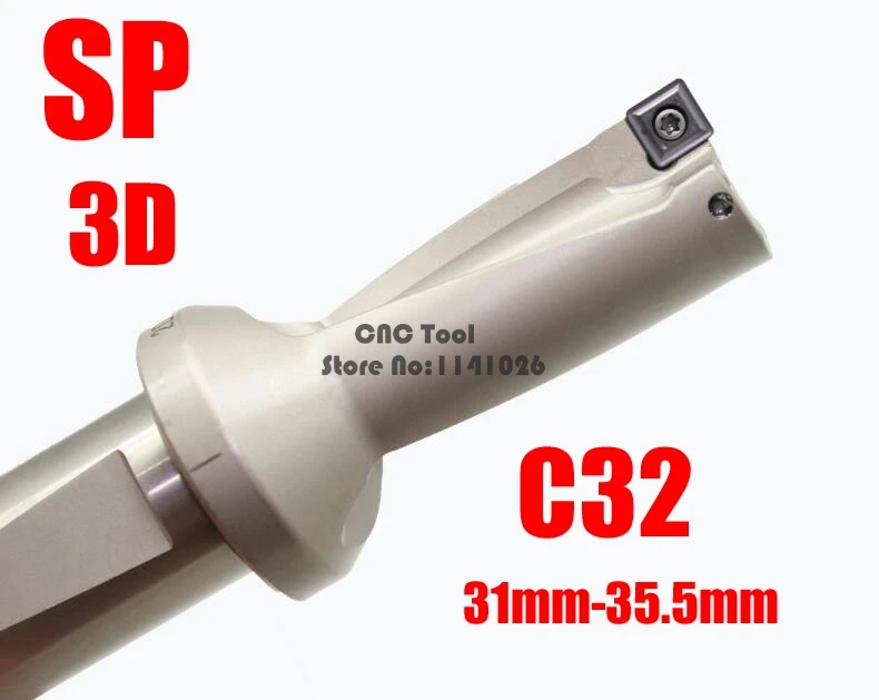 

SP C32 3D SD 31 32 33 34 35 mm Indexa U Fast Drill 3D High Speed Drill for Boring Machine Indexable Inserts