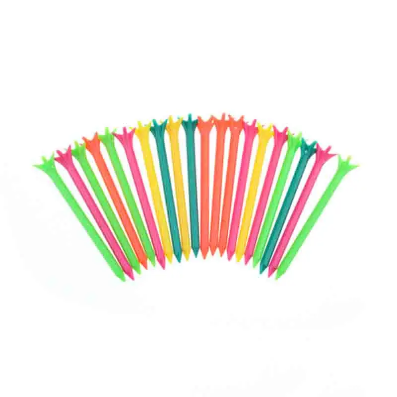 

100pcs/Pack Size 70mm Professional Zero Friction 5 Prong Durable Plastic Golf Tees Golf Accessories