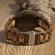 Wooden Men's Zebra Watch Quartz #3