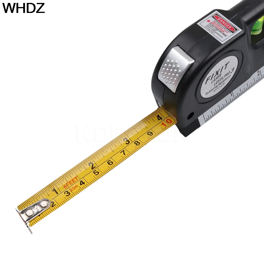 Multipurpose Level Laser Horizon Vertical Measure Tape Aligner Bubbles Ruler 8FT Aligner Standard and Metric Rulers