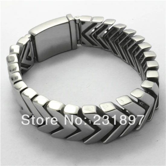 Hot Amazing Arrow Design Shiny Tone Mens Bracelet Polishing Solid 316L Stainless Steel Bangle Biker Jewelery