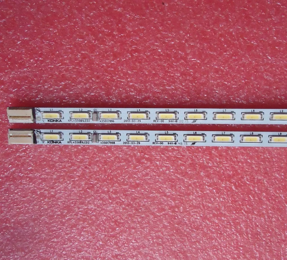 

FOR k onk a LED55M5580AF backlight KPL+550B1LED2 35018085 35018012 35017996 35018013 35018014 1piece=56LED 613MM 1SET=L+R 2piece