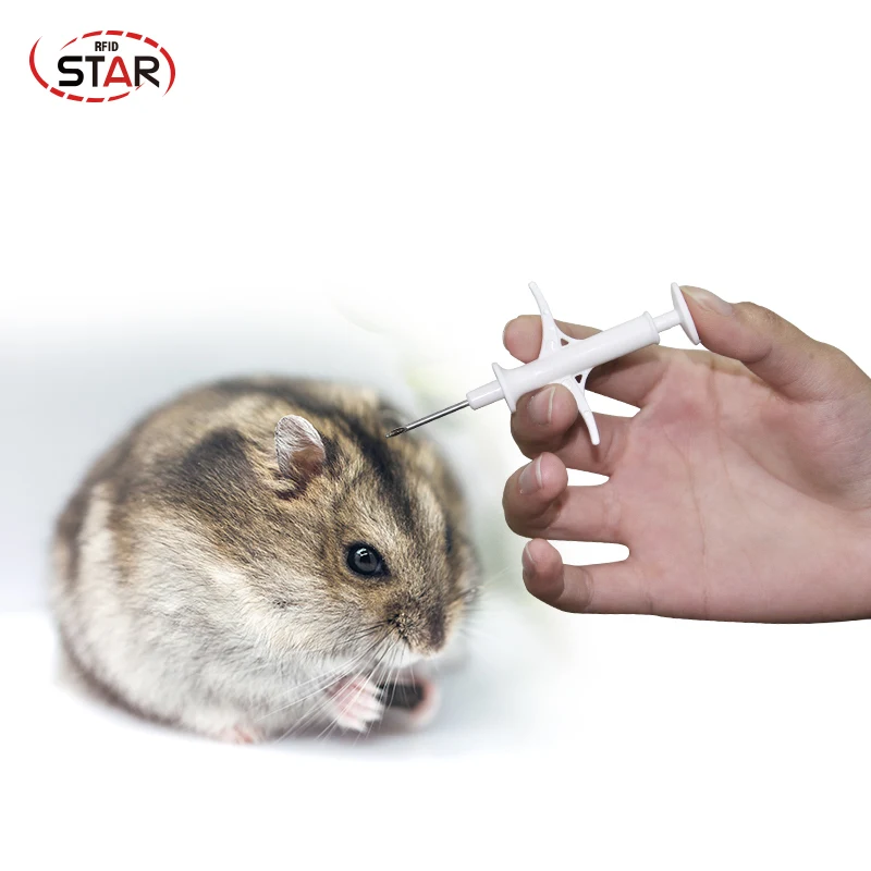 (100 قطعة/الوحدة) 1.4*8mm 134.2KHz الكلب RFID الزجاج رقاقة ل ل البقر القط كلب تحديد/تتبع رقاقة الحيوان Id حاقن