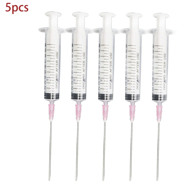 

5pcs 10ML Ink Tool Accessories Tool Syringe Pump Ink Ink-pumping Air Long Needle Plastic Disposable Injector