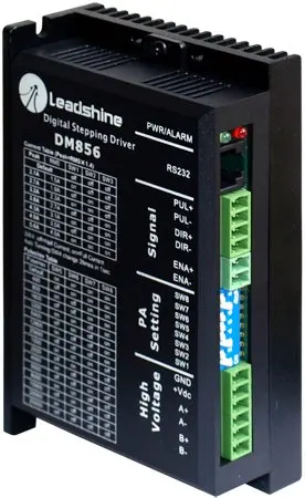 Free shipping Leashine DSP design 2-phase Digital stepper Drive DM856 for NEMA 23/34 motor  low motor noise good stability