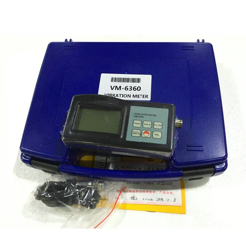 Hot Sale High Quality Sensitive Vibrometer Gauge Digital Vibration Meter Tester VM6360 Portable High Precision Testing Machine