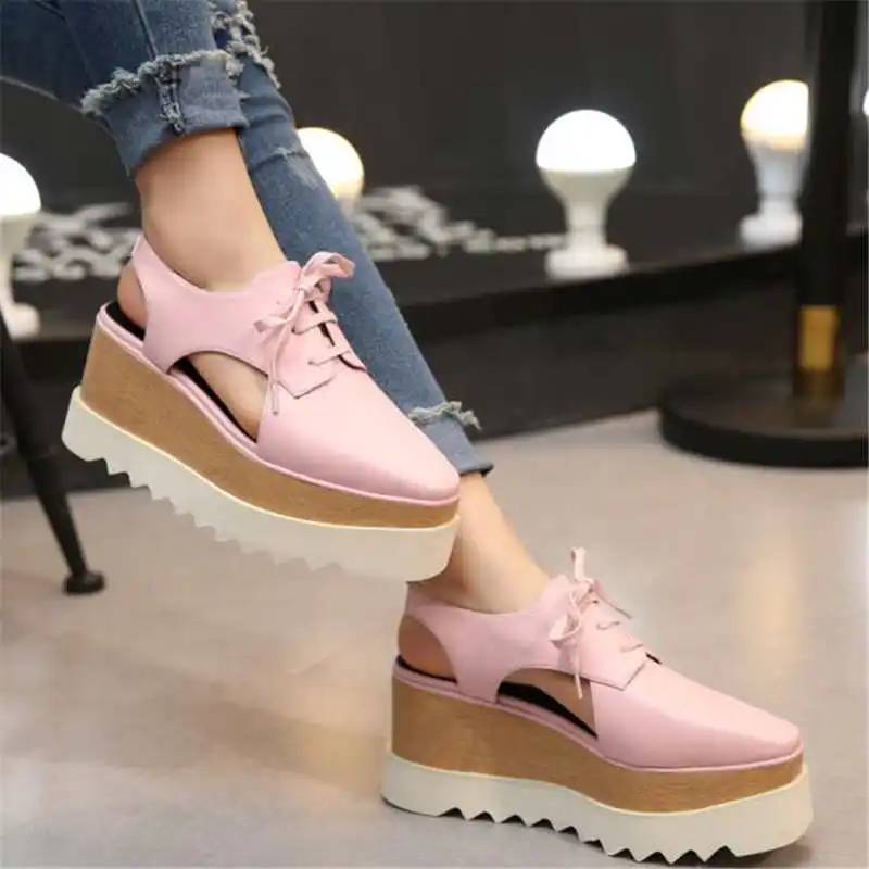 

Designer Slingback Square Toe Women High Heels Wedges Casual Shoes Leisure Super Star Street Pumps Platform Cut-outs Sandals