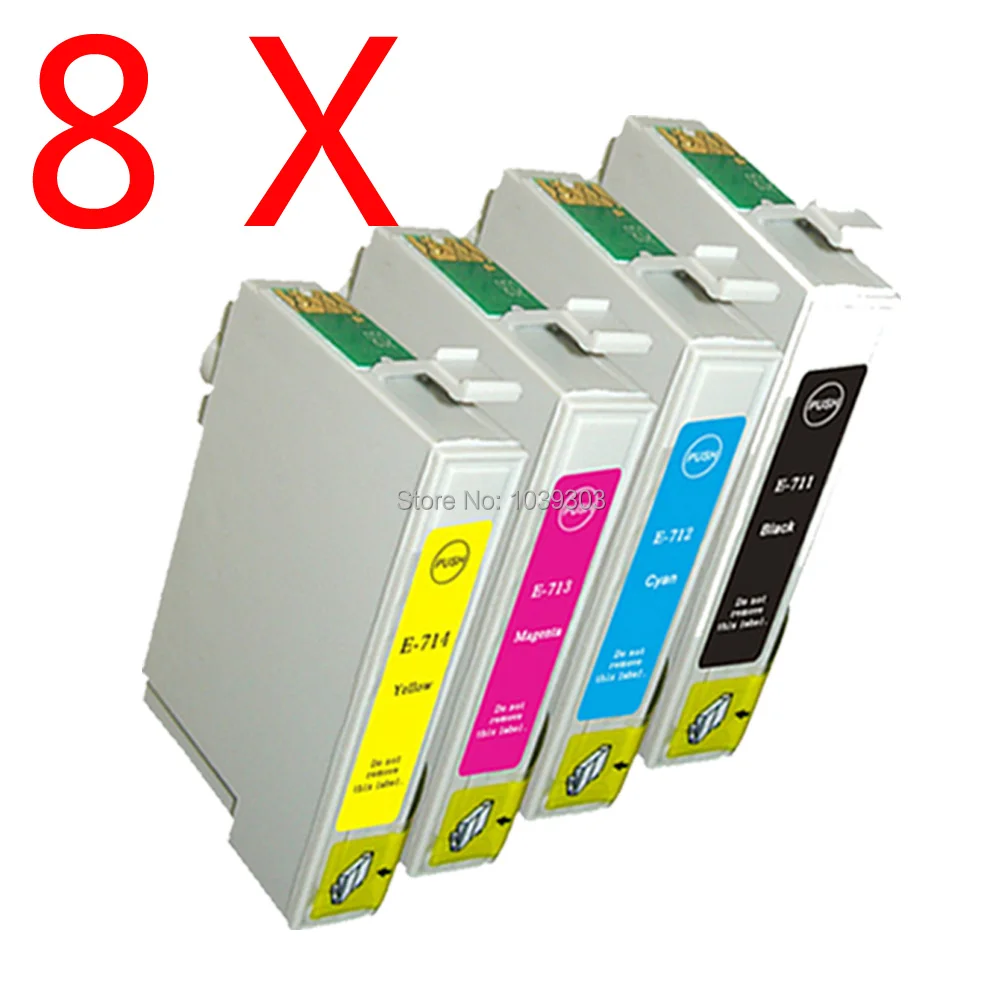 

8PK T0711XL-T0715XL Compatible ink Cartridges for Epson Stylus SX100 SX400 SX115 SX200 SX205 SX210 SX215 SX218 Printer