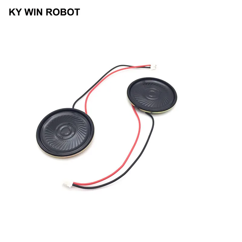 Altavoz ultradelgado de 8 ohmios, 0,5 W, 0,5 W, 8R, diámetro de 40MM, 4CM de espesor, 5MM con cable terminal PH2.0, 10CM de longitud, 2 uds.