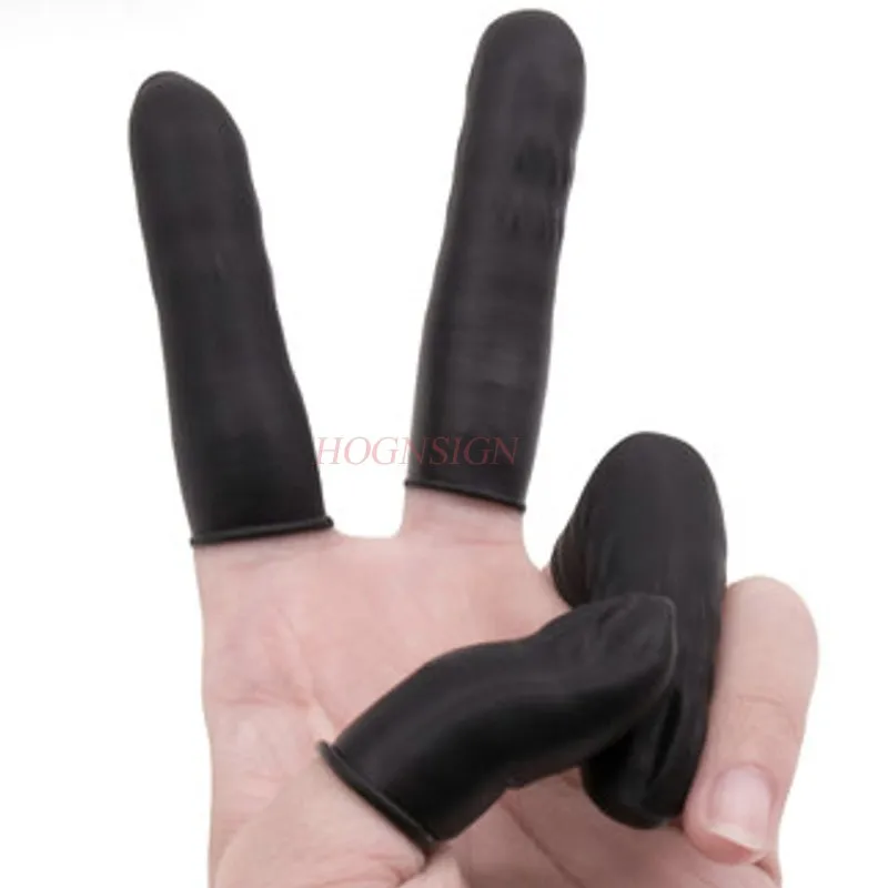 

500g Black non-slip latex finger sets disposable rubber wear-resistant thickening labor insurance industrial protective finger