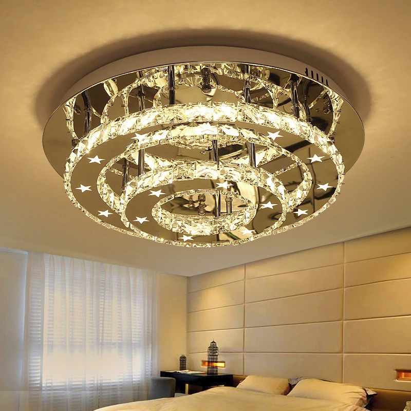 

Crystal lamp living room lamp round ceiling lights K9 simple modern atmosphere home restaurant lights fashion led lamp 5TA91510