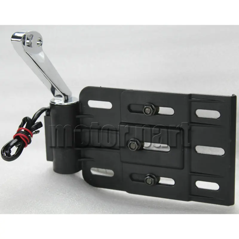 Adjustable Side Mount License Plate Frame Holder Bracket Wih LED Light For Harley Sportster XL 883 1200 XL883 XL1200 48 72