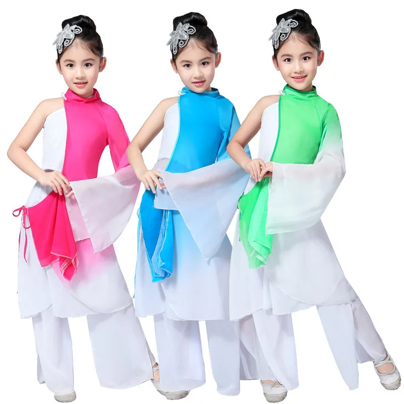 New children's sleeves dance costumes costumes classical water sleeves surprise dance girls modern dance performance clothing