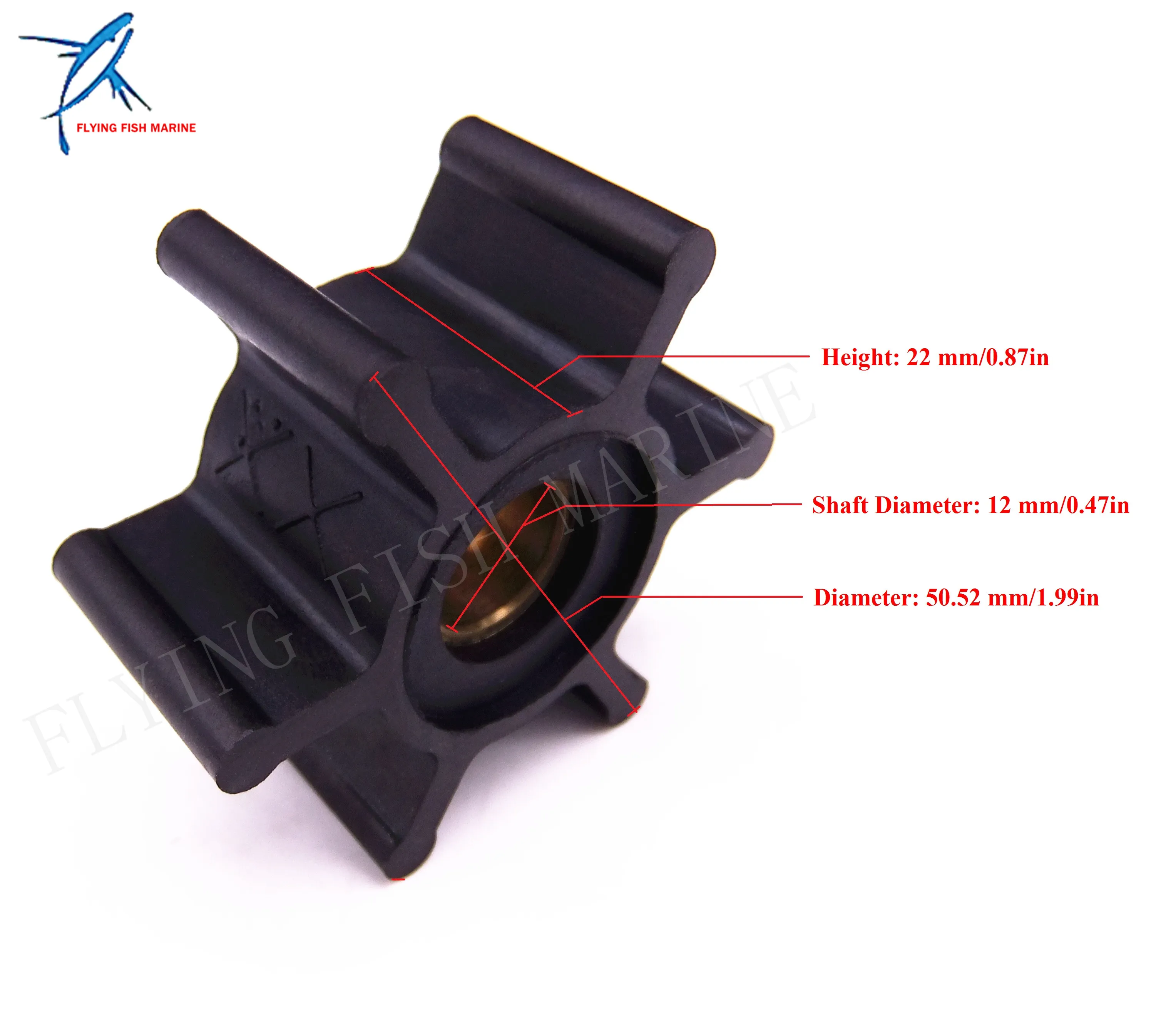 09-810B 18653-0001 653-0001 128990-42200 9-45713 Water Pump Impeller for Jabsco / Johnson / YANMAR Engine Pump