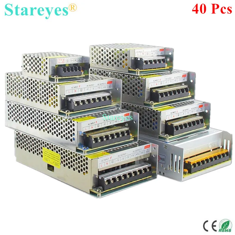 

40 Pcs Power adapter Supply Transformer AC100-265V to DC12V 1A 2A 3A 5A 6A 8.5A 10A 12.5A 15A 20A 25A 30A 40A 50A 60A LED strip