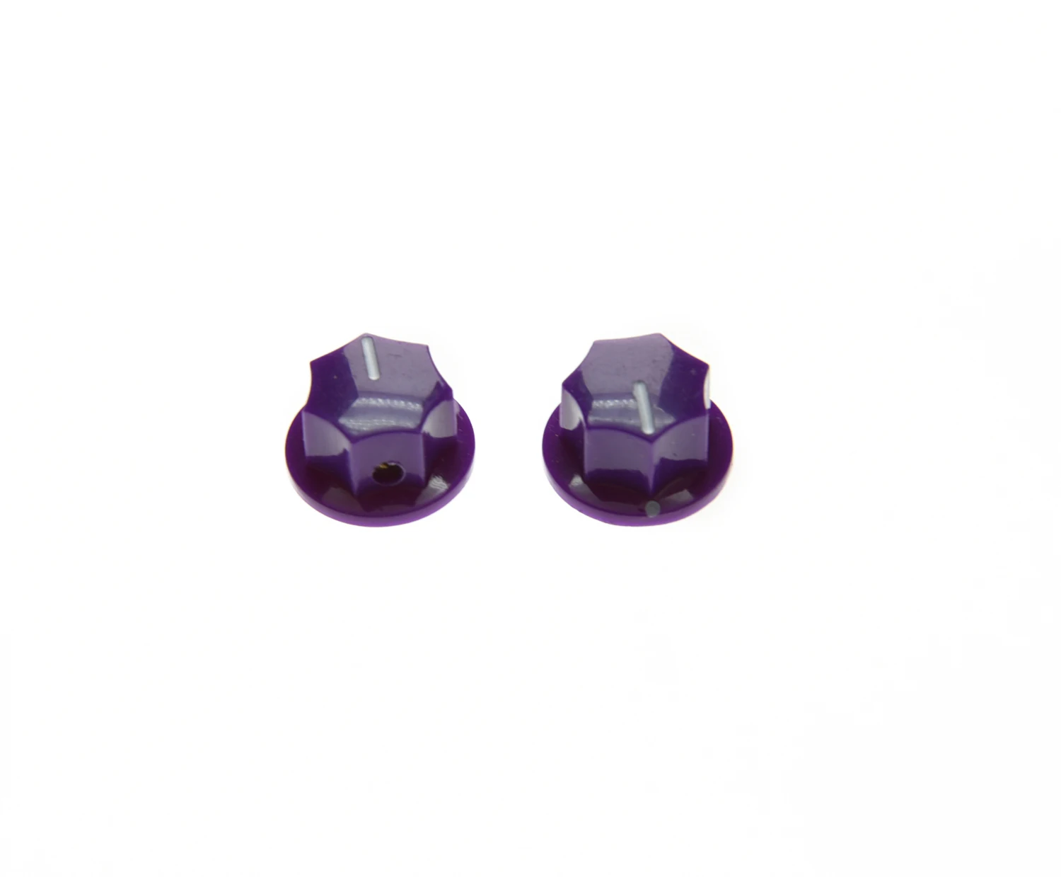 KAISH 10x Purple Small Size MXR Style Skirted AMP Knob Effects Pedal Knobs Brass Insert