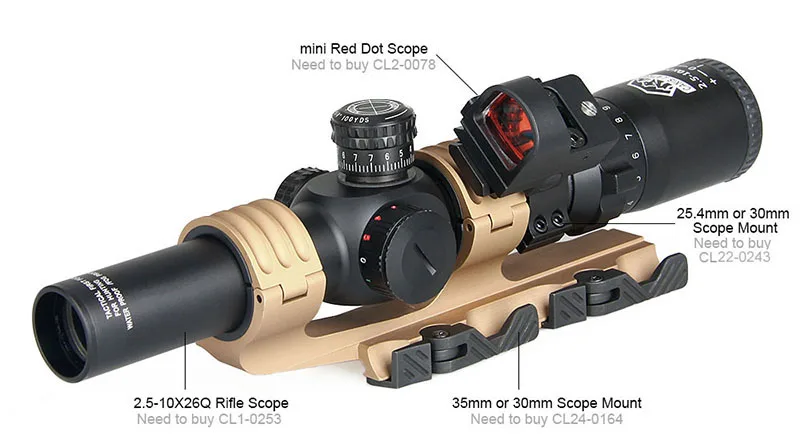 

Canis Latrans Tactical rifle Scopes optical sight rifle scope + mini red dot sight airsoft accessories GZ1-0345