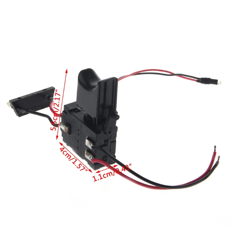 Electric Drill Dustproof Speed Control Push Button Trigger Switch DC 7.2-24V WF4458037