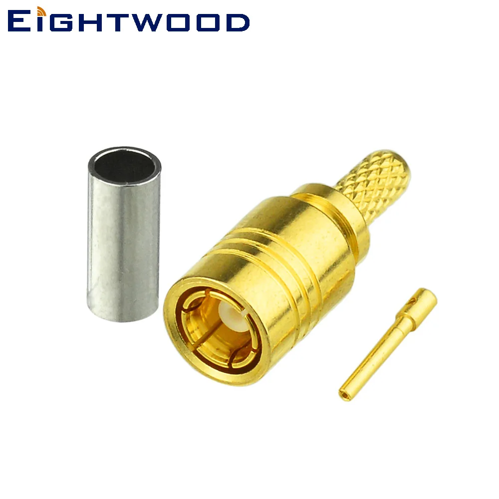 Eightwood 5PCS Antenna Aerial Connector SMB Plug Male RF Coaxial Connector Adapter Crimp RG178 RG316 LMR-100 Cable for XM Sirius