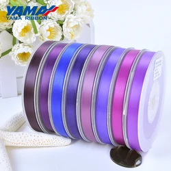 YAMA 25 28 32 38mm 100 yards/lotto Unico Viso Nastro di Raso Viola per il Partito Decorazione di Cerimonia Nuziale Handmade rosa Fiori Artigianato Regali