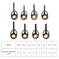 Fishing Top Rod Guide Ring Line Tip 0.9mm-1.6mm Stainless Steel DIY Eye Rings Pole Repair Kit Replacement Accessories