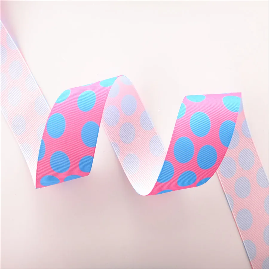 1,5" 38 mm 10 Yards Grossegrainbänder mit Polka-Dot-Muster, DIY-Material für handgemachte Haarschleifen, MD19012601 – Detail 4