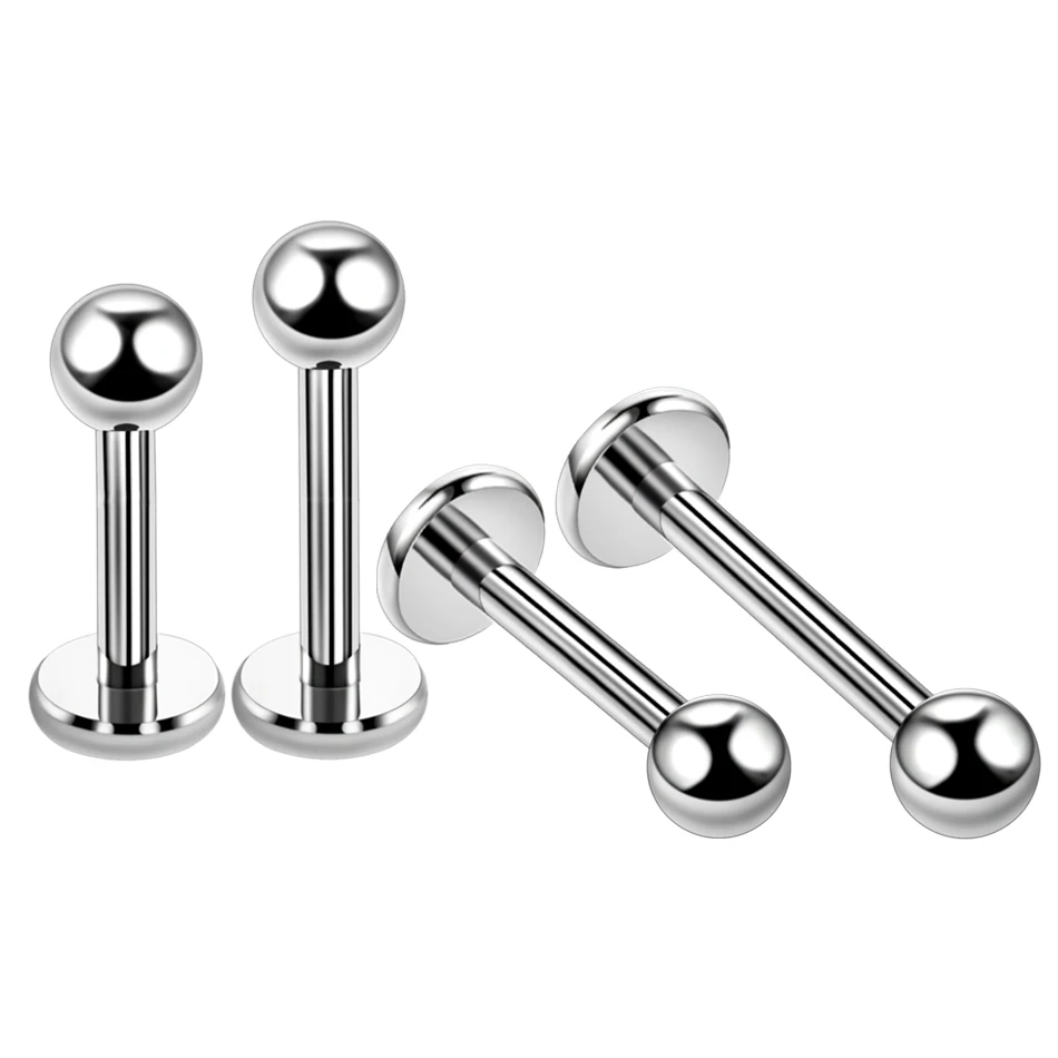 H-S 1PC G23 Titanio Labret Della Vite Prigioniera del Labbro Monore Anelli Piercing Trago Dell'orecchio Helix Piercing Sexy Ragazze Orecchino Dei Monili di 16g e 14g